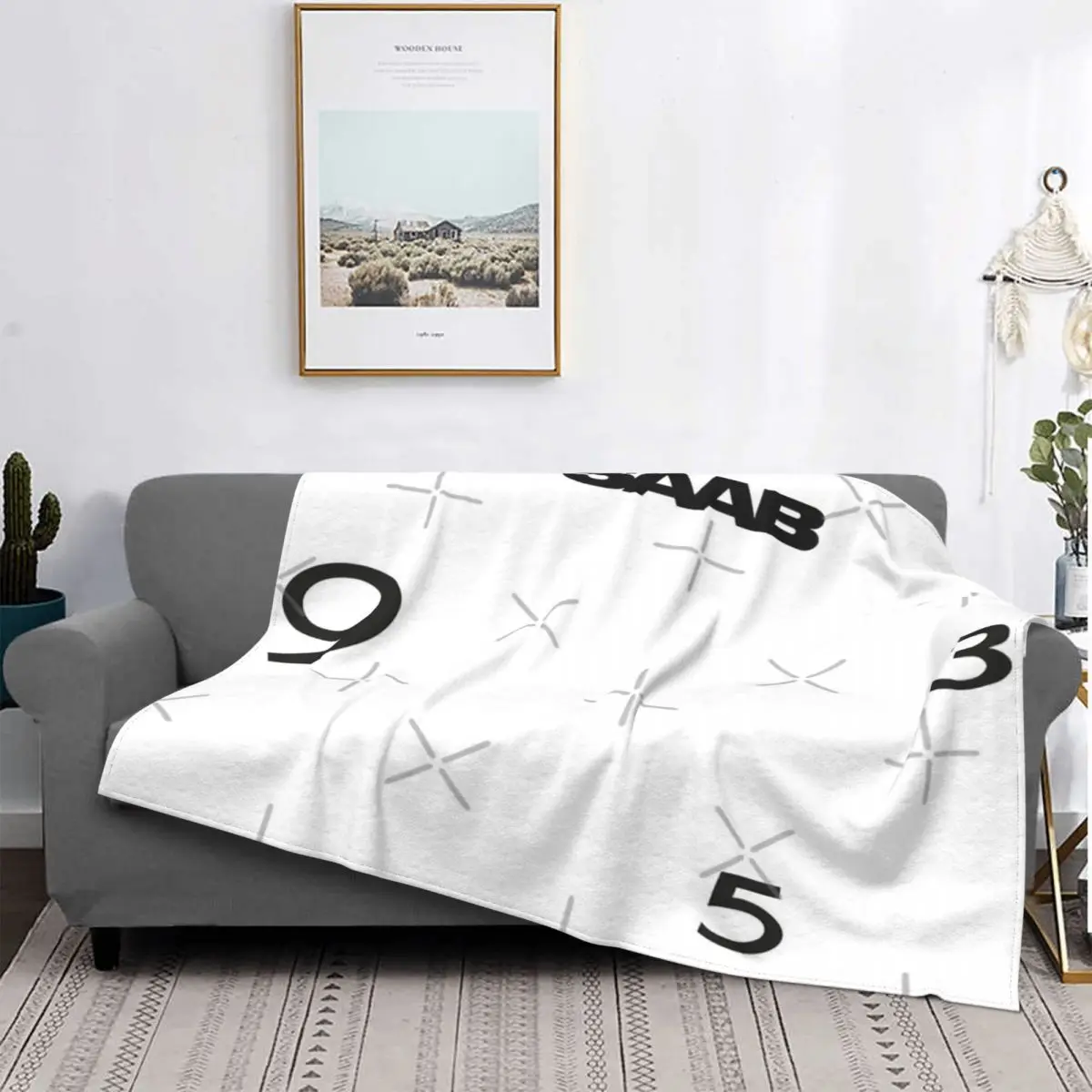 

SAAB-Manta a quadros para cama, manta con капуча для пляжа, 9-3-5