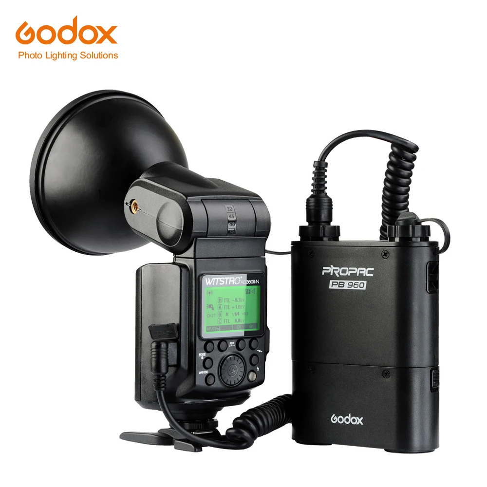 Вспышка Godox для камеры Canon EOS беспроводная внешняя вспышка с аккумулятором 360 Вт GN80