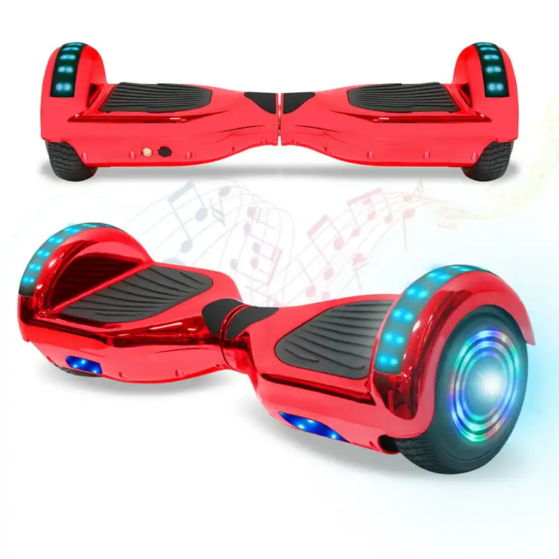 

inch Hoverboard Smart Self-Balanceing Scooter with BUILT in Speaker LED Light Safety Certified
