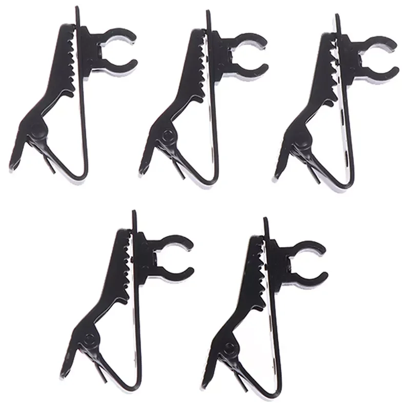 

5pcs Microphone Iron Clip Tie Clip Mic Lapel Collar Clip Microphone Accessories Protable Clip For MP3 Phone Earphone