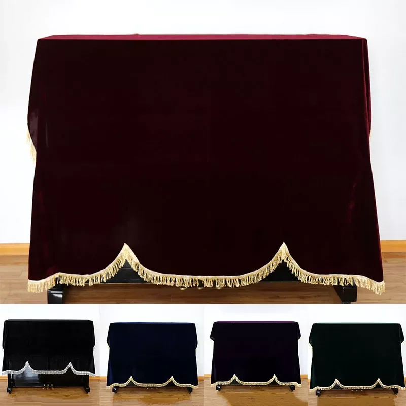 

NEW2022 1Pcs Pleuche Thick Gold Velvet Cloth Cover Home Texile Stool Cover Piano Accessories Dust-proof Piano Cover