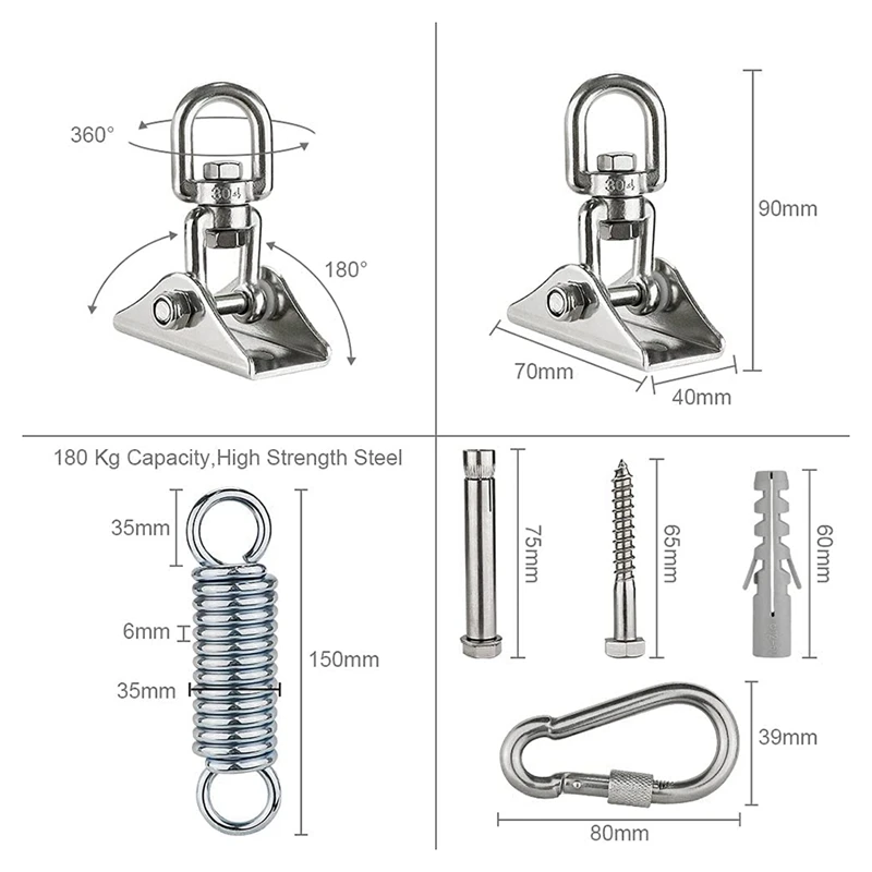 Акция! Подвесное кресло с крючком для потолка вращающийся на 360 ° кронштейн