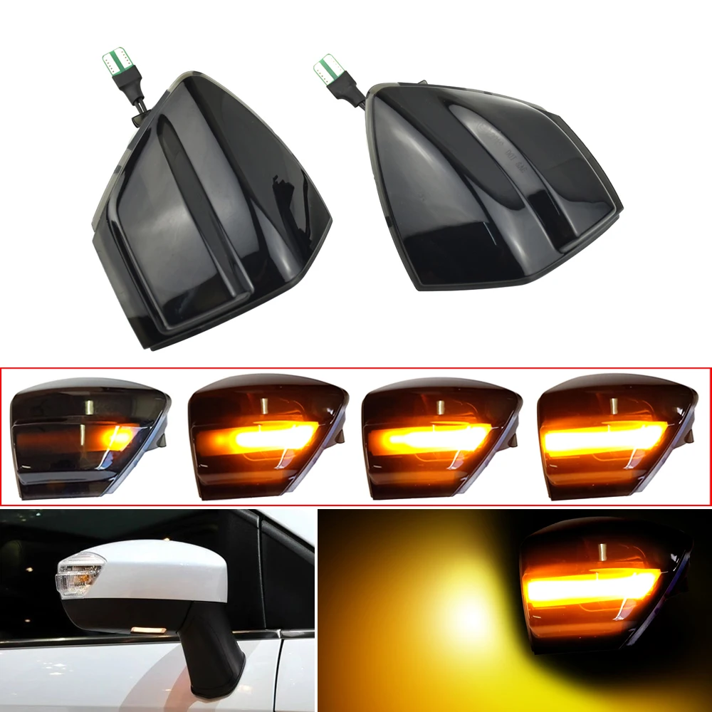 

2Pcs For Ford S-Max 2007-2014 C-MAX Kuga C394 2008-2012 Dynamic Side Wing Mirror Indicator Light LED Turn Signal Light