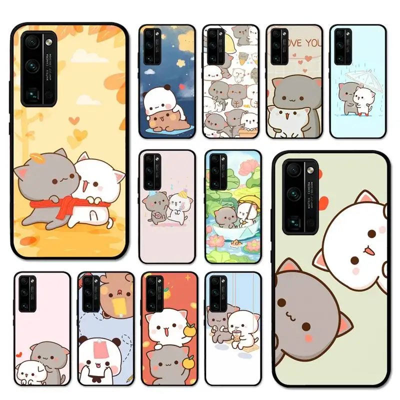 

Peach cat cute cartoon Phone Case for Huawei Honor 70 50 30 9X 7A Pro 60 20 10 I 9 Lite 8 8S 8X 8C 5A Play Cover