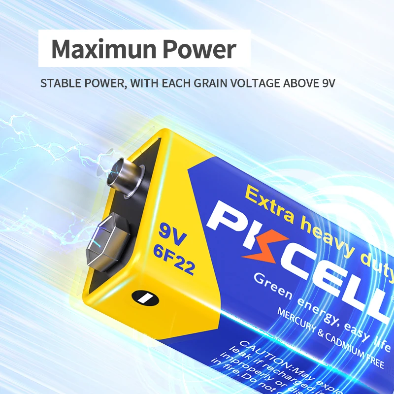 PKcell 6F22 9В сухие аккумуляторы