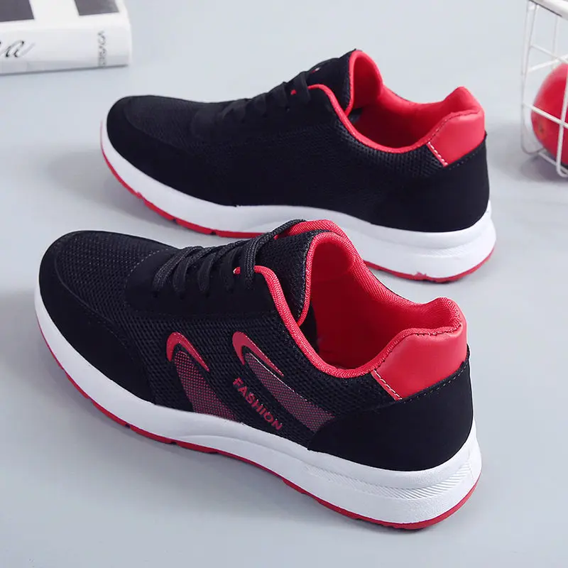 

Non-slip Sports Women Shoes Mesh Breathable Spring Autumn Student Thick-soled Running Travel Casual Ladies Vulcanized Sneakers