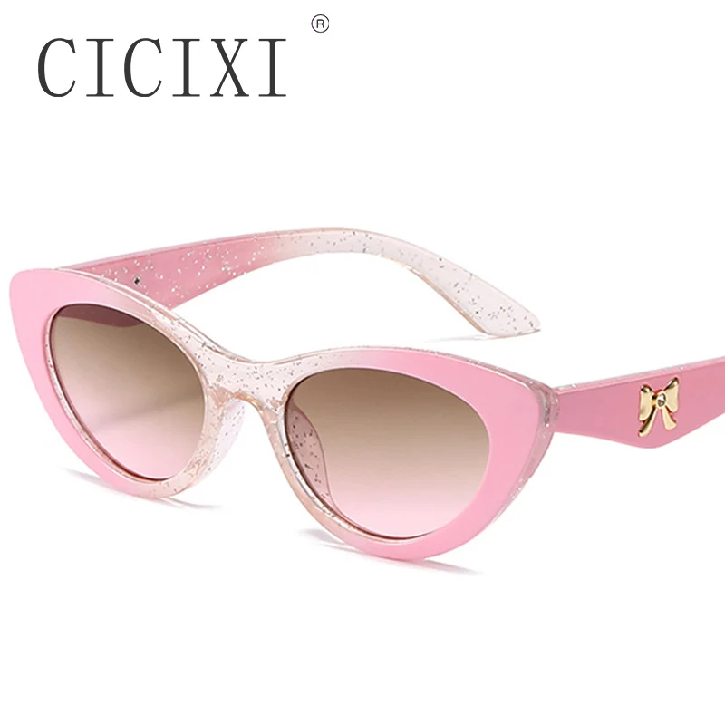 

CICIXI Ins Popular Fashion Cat Eye Sunglasses Women Colorful Gradient Shades UV400 Men Trending BlueSun Glasses