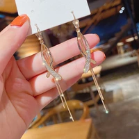2022 fashion long tassel metal pendant earrings gold pendant womens earrings summer personalized gift jewelry hanging earrings