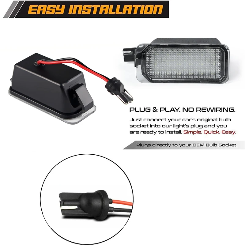 2 шт. лампы для номерного знака Ford Focus Mondeo Edge