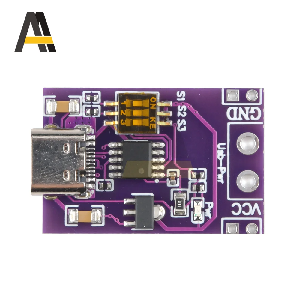 

PD2.0 /PD3.0 /QC2.0 /QC3.0 /AFC Fast Charge Trigger Board TYPE-C Interface Support 5V 9V 12V 15V 20V Output