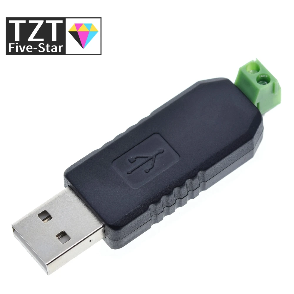 Фото Переходник-переходник TZT USB в RS485 485, поддержка Win7 XP Vista Linux Mac OS WinCE5.0 №1
