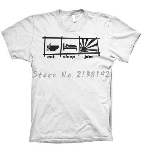 

Free Shipping new Eat Sleep JDM. Car T-Shirt mens luxury pattern t shirt men's top tees cotton t-shirts men