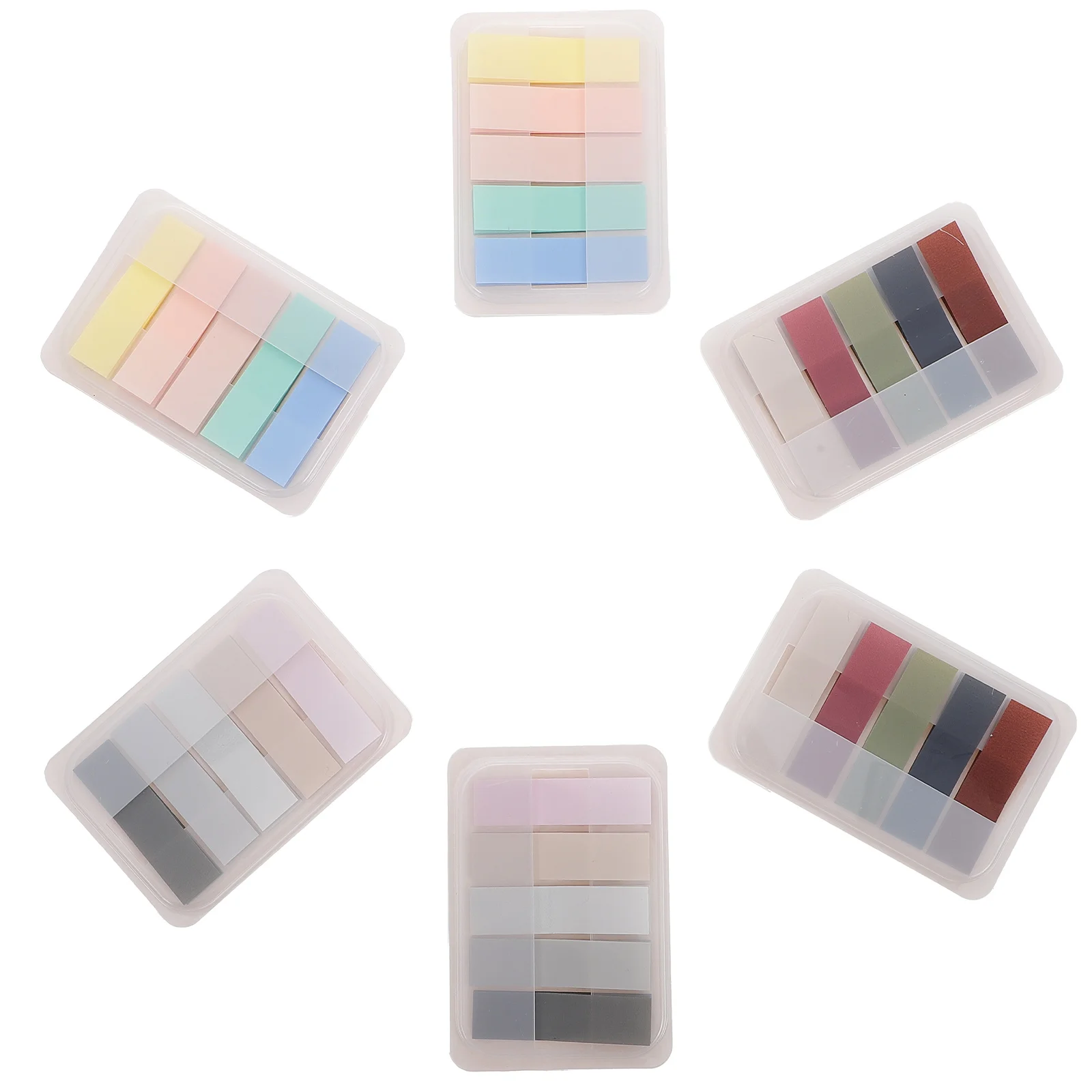 

6pcs Stickers Note Stickers Sticky Memo Pads Classification Stickers Marking Stickers for Student Home Office School