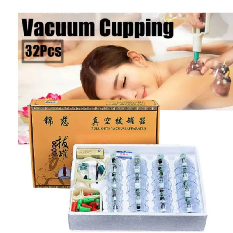 

Набор банок для терапии, 32 банки, большие вакуумные банки, китайская медицина, банки для терапии, Антицеллюлитный пузырьковый массажер