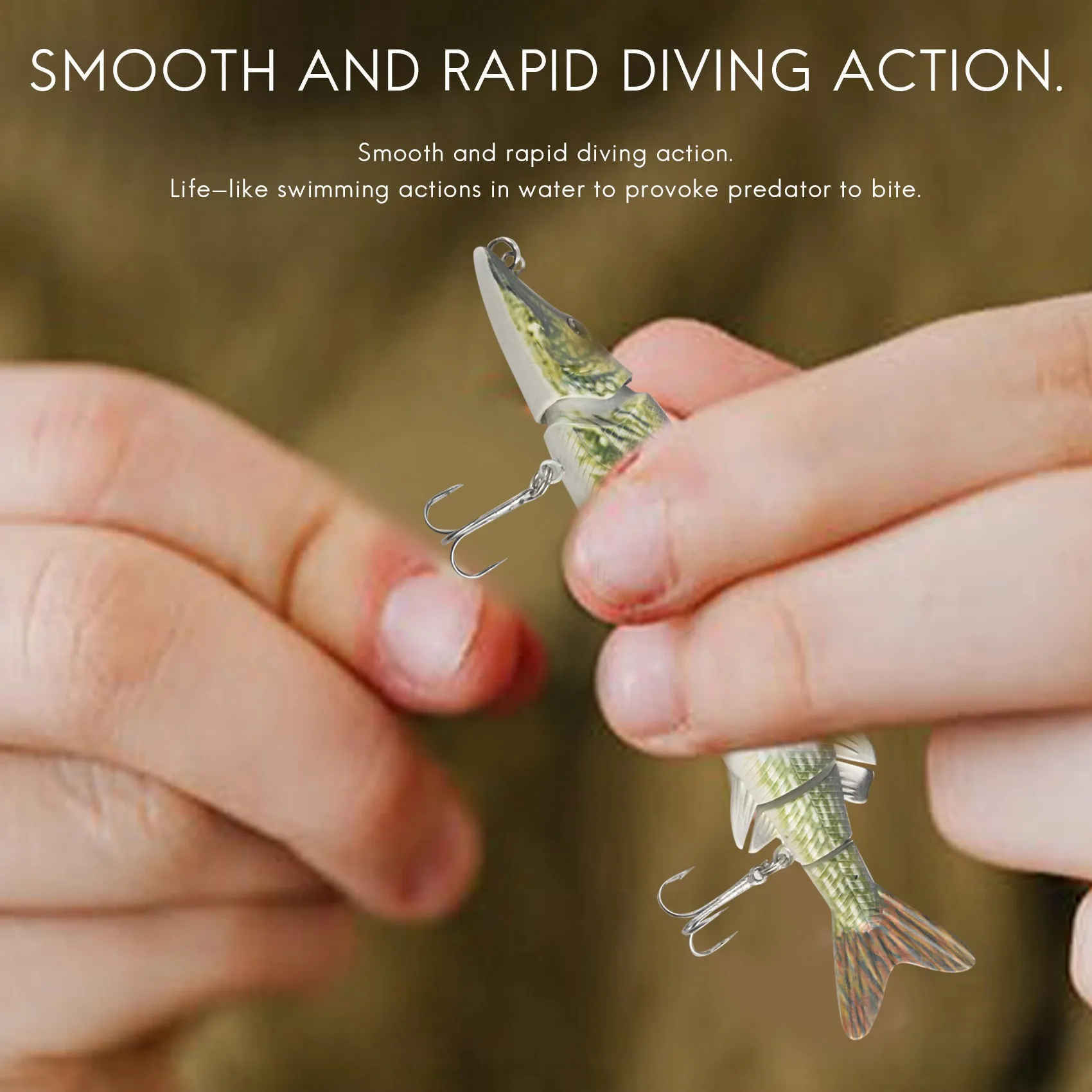 Реалистичная многосегментная 8-сегментная приманка для ловли щуки лески 20 см 40 г