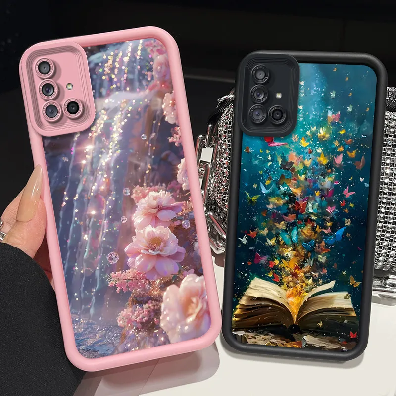 Фото В наличии чехол для телефона Samsung Galaxy M31s с красивым узором в виде бабочек и цветов, чехол для Samsung Galaxy M51 с защитой от царапин. №5