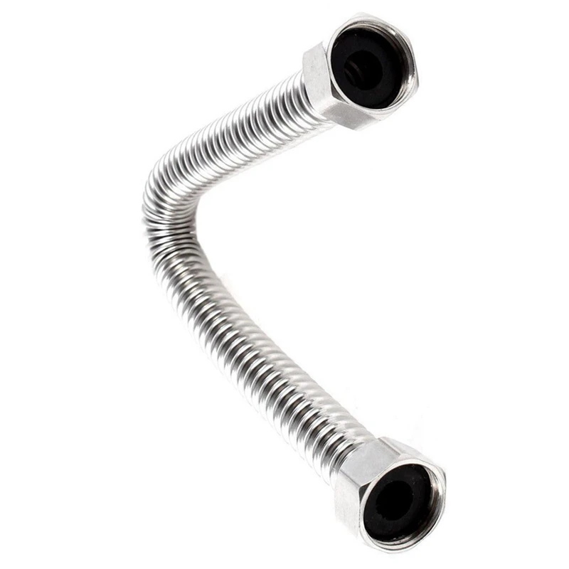 

2X Bathroom 19Mm Stainless Steel Shower Hose Shower Hose 30Cm Silver