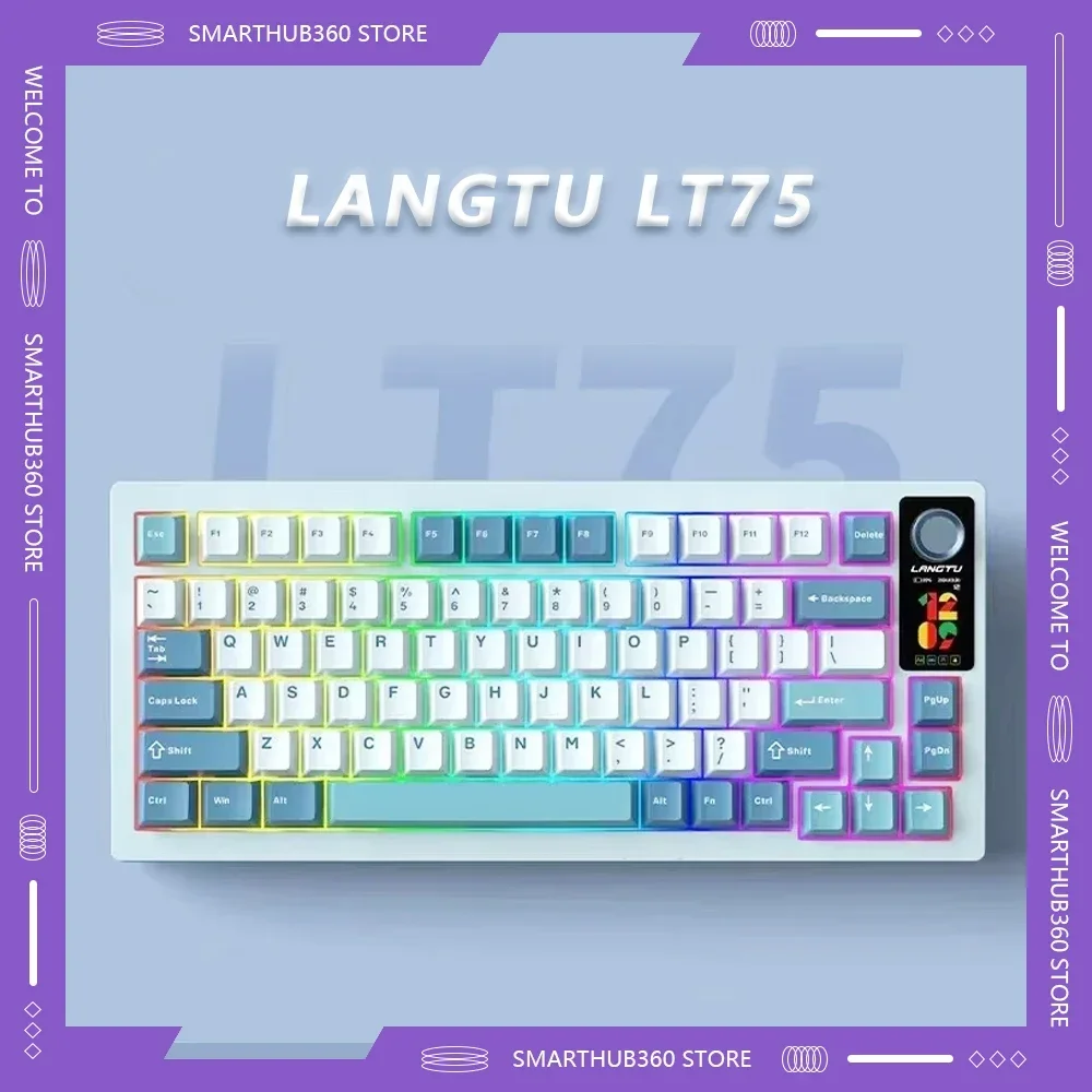 Langtu Lt75 2 4G Мини Беспроводная Механическая Клавиатура 80 Клавиш Игровая Bluetooth