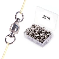 ball bearing swivel fishing accessories coppery stainless steel fishing swivel solid rings for trolling bait or lure 1020pcs