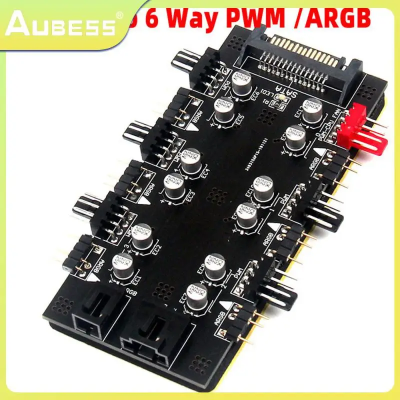 

Black Speed Controller Fix Firmly Automatic Speed Regulation Rgb Hub Durable Practical Computer Hardware Cable Cable Adapter