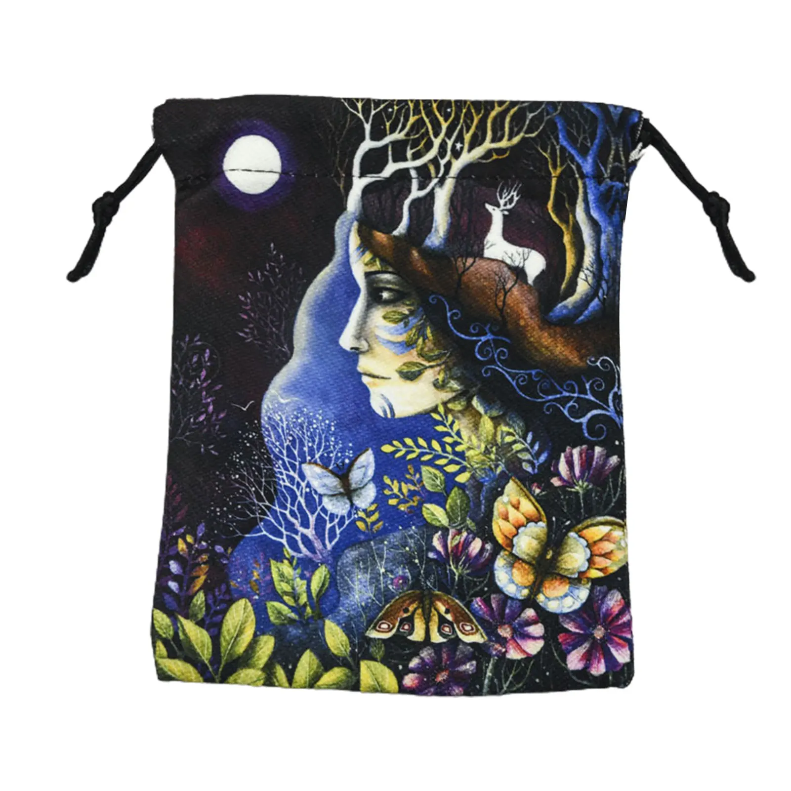 

Бархатная сумка для хранения карт Tarot, двусторонняя сумка на шнурке с принтом, домашние аксессуары, подарок, органайзер для хранения Таро Ве...