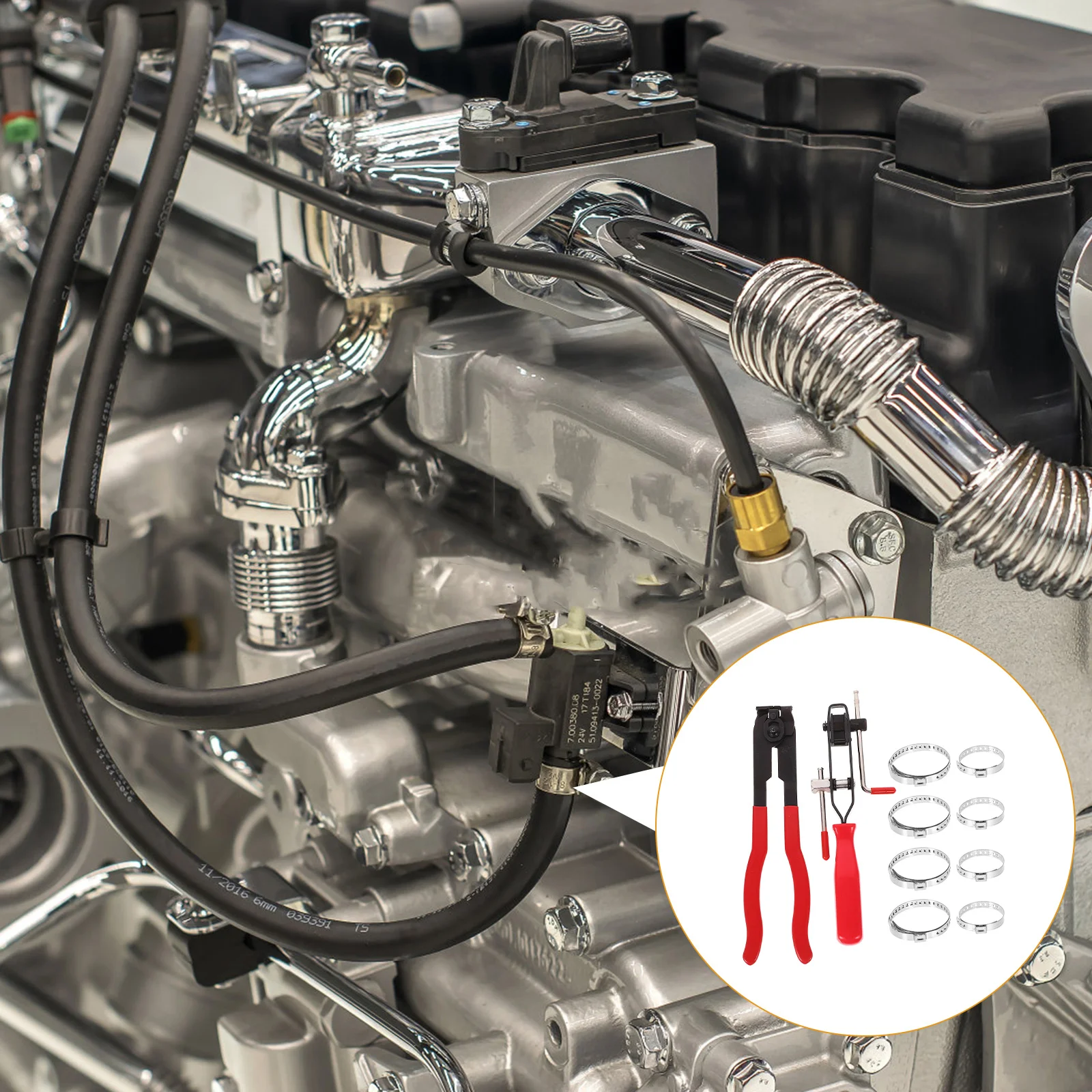 

10 Pcs Tool For Vehicles Car Supply Joints Dust Jacket Hose Clamp Pliers Atv Metal Cv Boot Banding Kit Clip