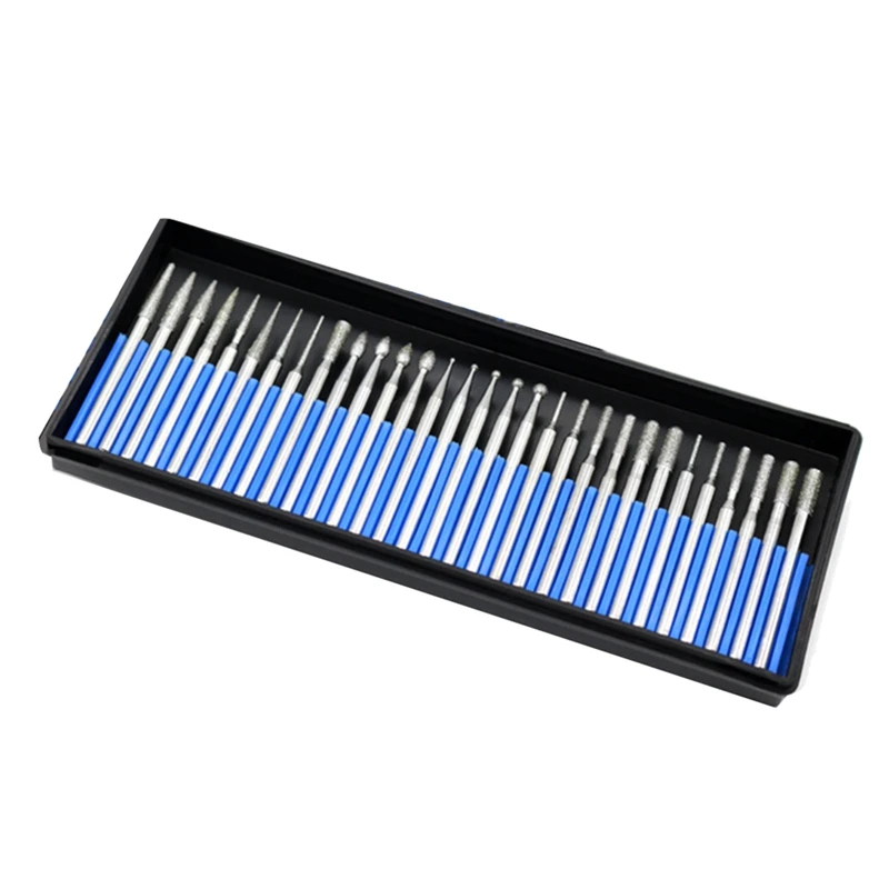 

30 шт. Шлифовальная головка из сплава нефритовый инструмент для резьбы полировка электрический шлифовальный стержень цилиндрический наконечник тонкий 3 мм