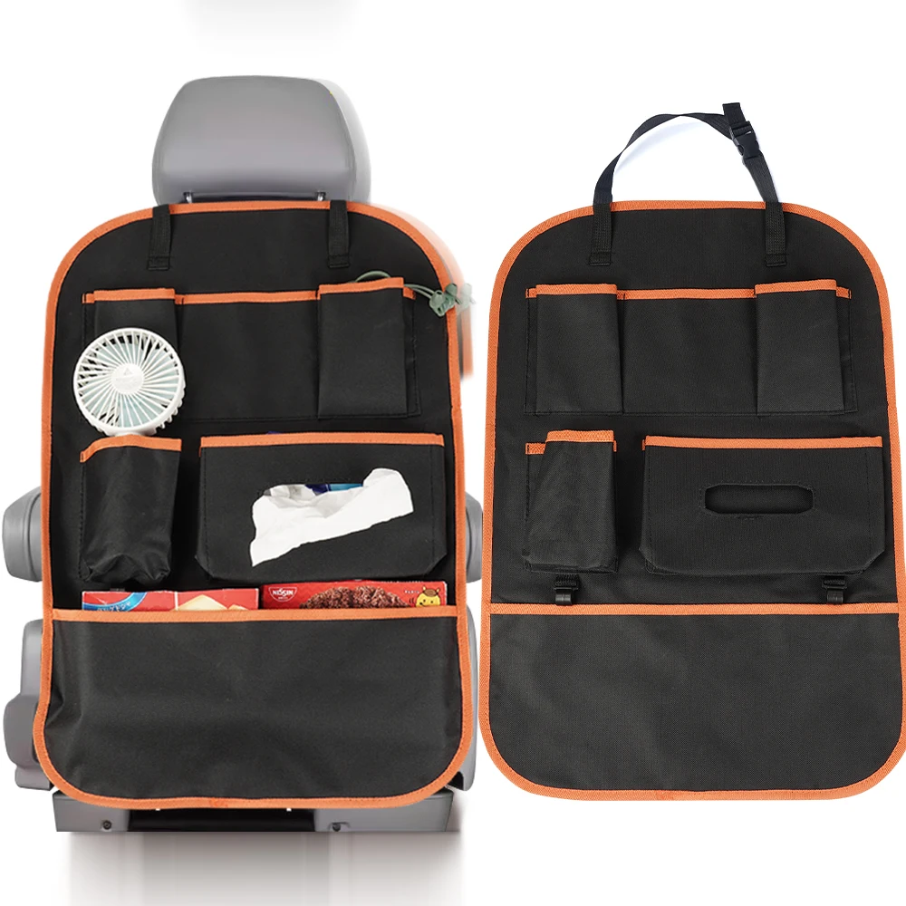 

QSP151 Premium Car Back Seat Storage Tote Organizer with Touch Screen Tablet Holder Quilted Car backseat Organizer For kids