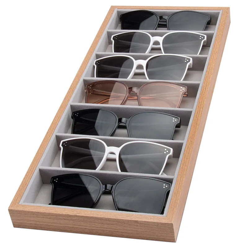 

Wood Eyeglass Box Display Box Storage Counter Display Home Storage Sunglasses Display Panel Vintage Style Same Style In Store