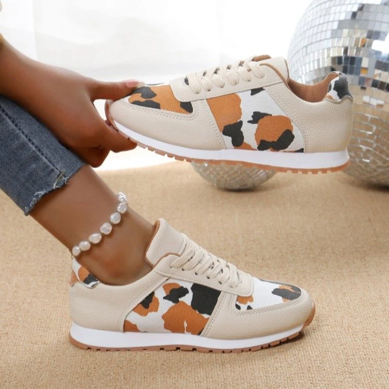 Летние женские кроссовки с круглым носком дышащие повседневные Нескользящие