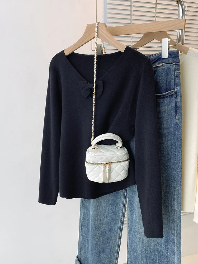 Женский трикотажный свитер с длинным рукавом размеры до 3XL