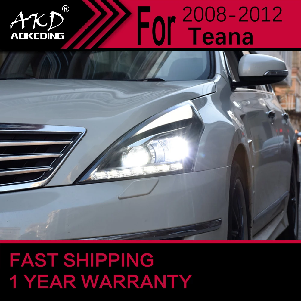 Фото Автомобильные фары для Nissan фара Teana 2008-2012 Altima, передняя фара Drl, объектив проектора, автомобильные аксессуары №2