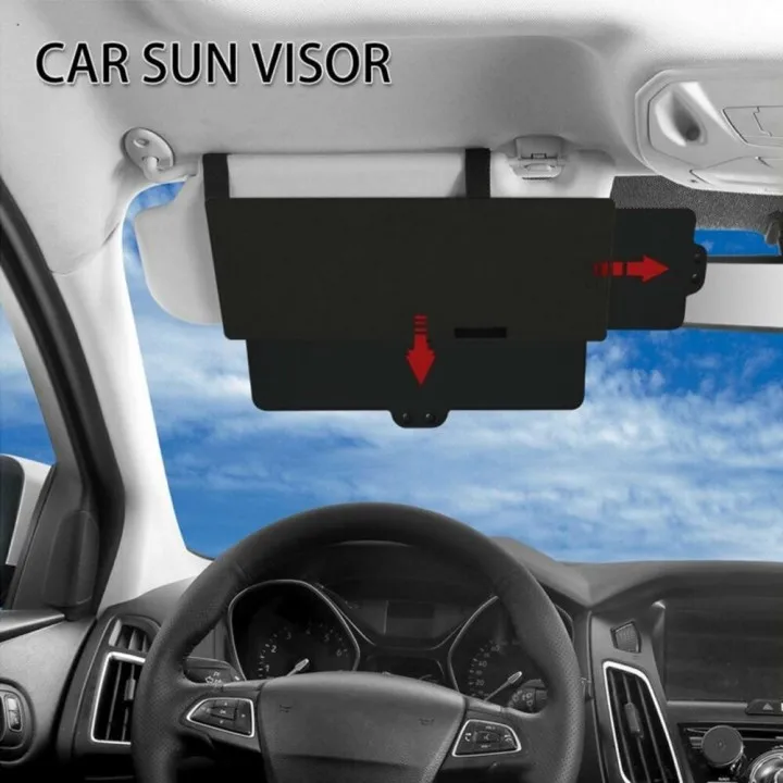 

1pc Car Sun Visor Extension Extender Shield Front Side Shade Anti-Glare Ray Blocker Retractable Portable Vehicle Sun Visor