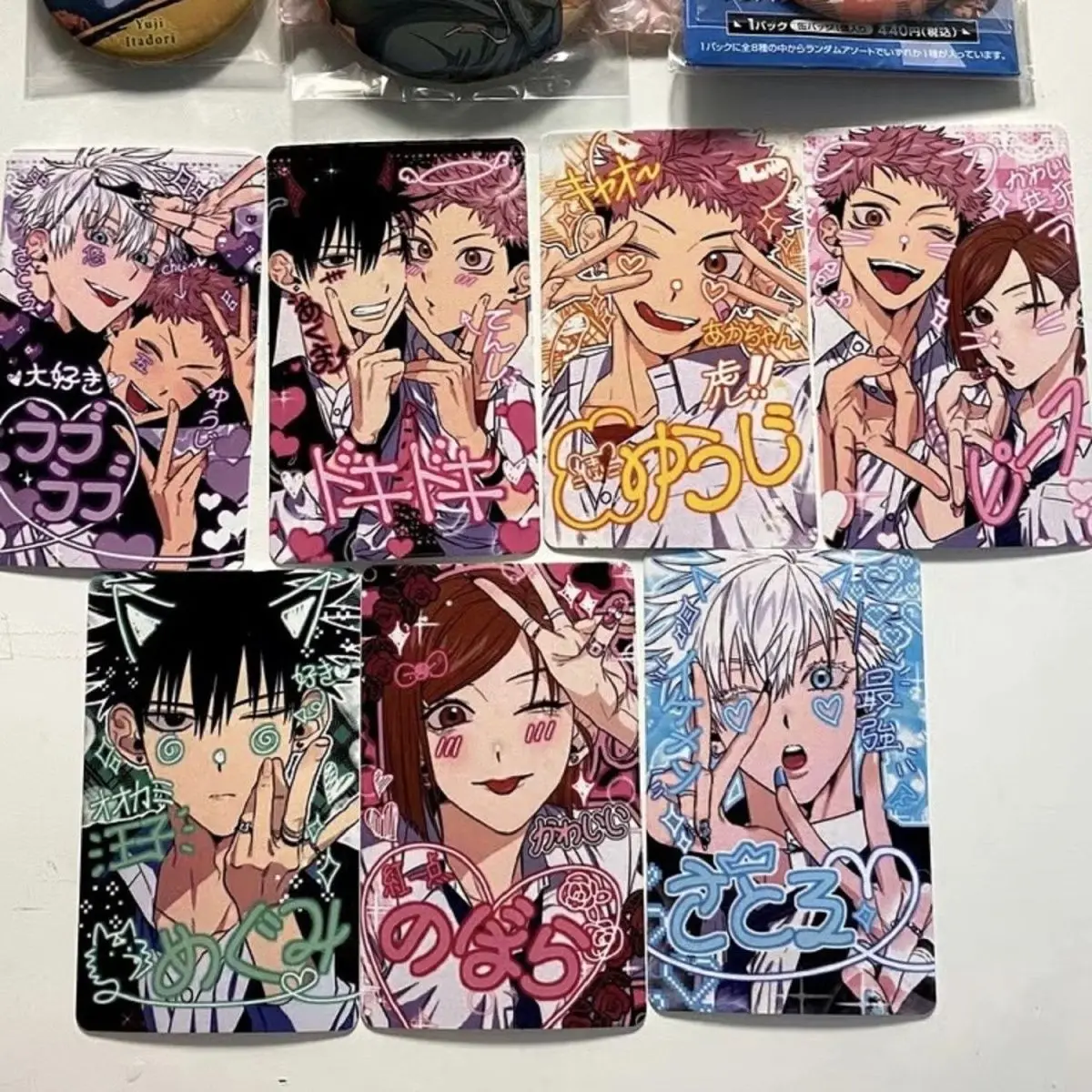 

Аниме-карта Jujutsu Kaisen Gojo Satoru Toji Fushiguro, 3-дюймовая открытка, детские канцелярские принадлежности, студенческая коллекция сообщений, подарок, водонепроницаемый