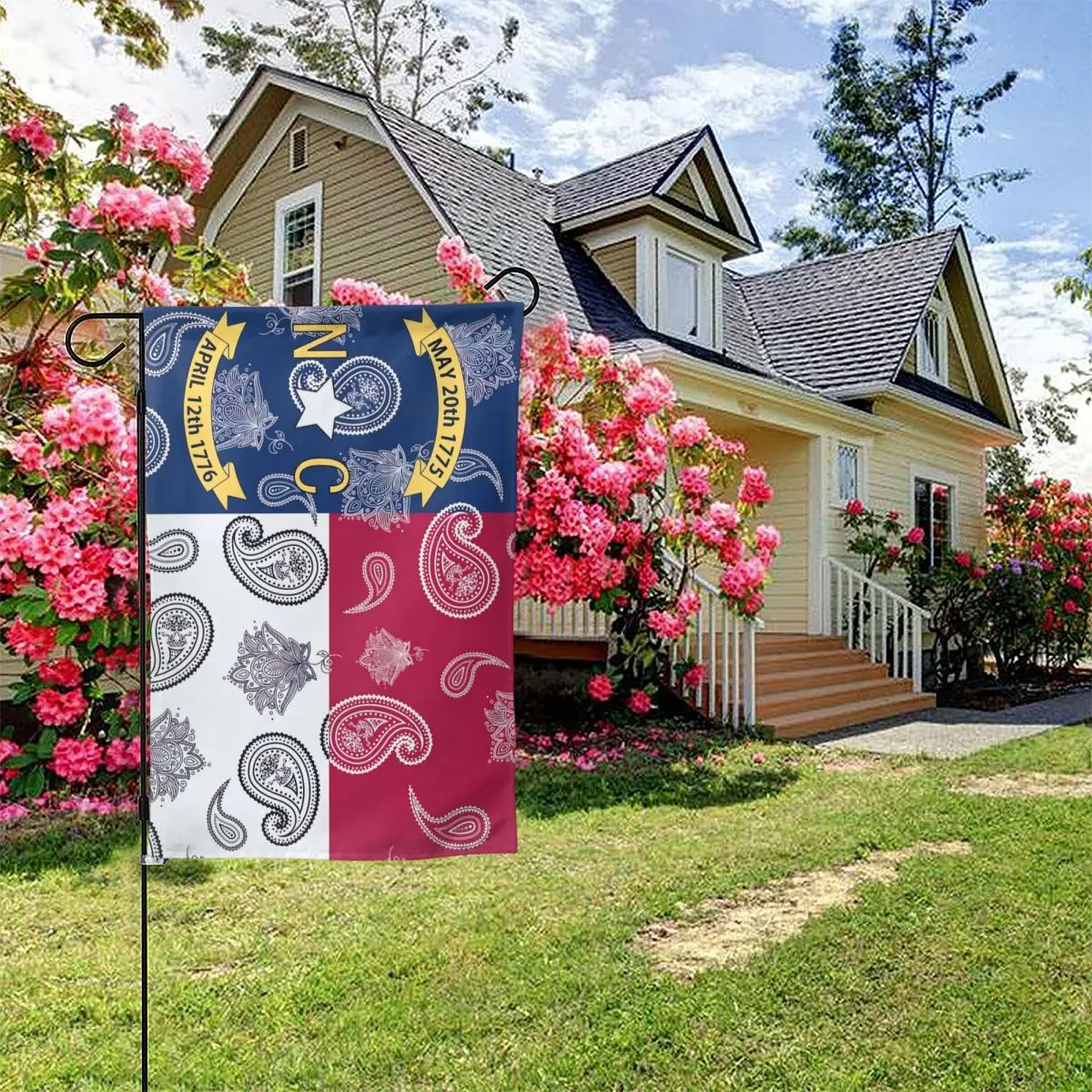 

North Carolina State Flag Garden Flag,Double-Sided Flag,Outdoor Decoration Flag,Courtyard Flag