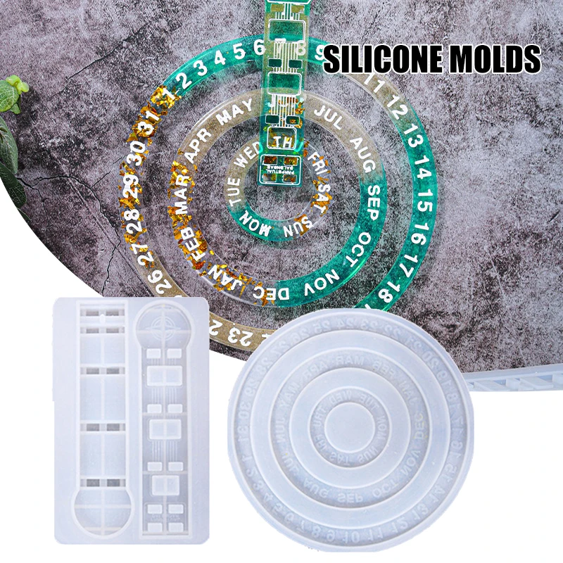 

Epoxy Resin Silicone Stencils For Perpetual Calendar Silicone Casting Stencils Diy Epoxy Crafts For Home Office Decor
