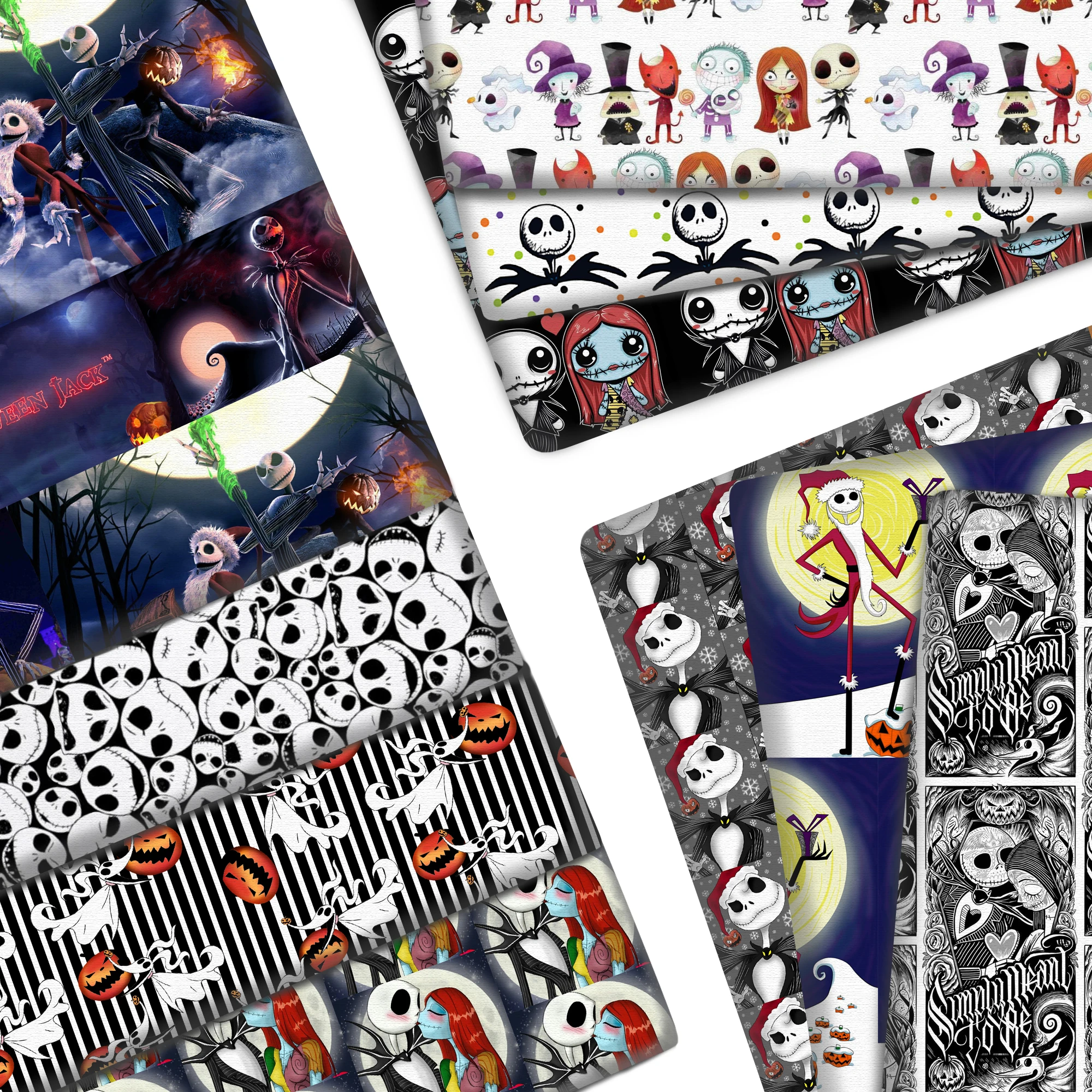 

Disney Jack Skellington 50*145cm Polyester Cotton/Pure Cotton/Swimwear Fabric for Tissue Sewing Quilting Fabrics Needlework DIY