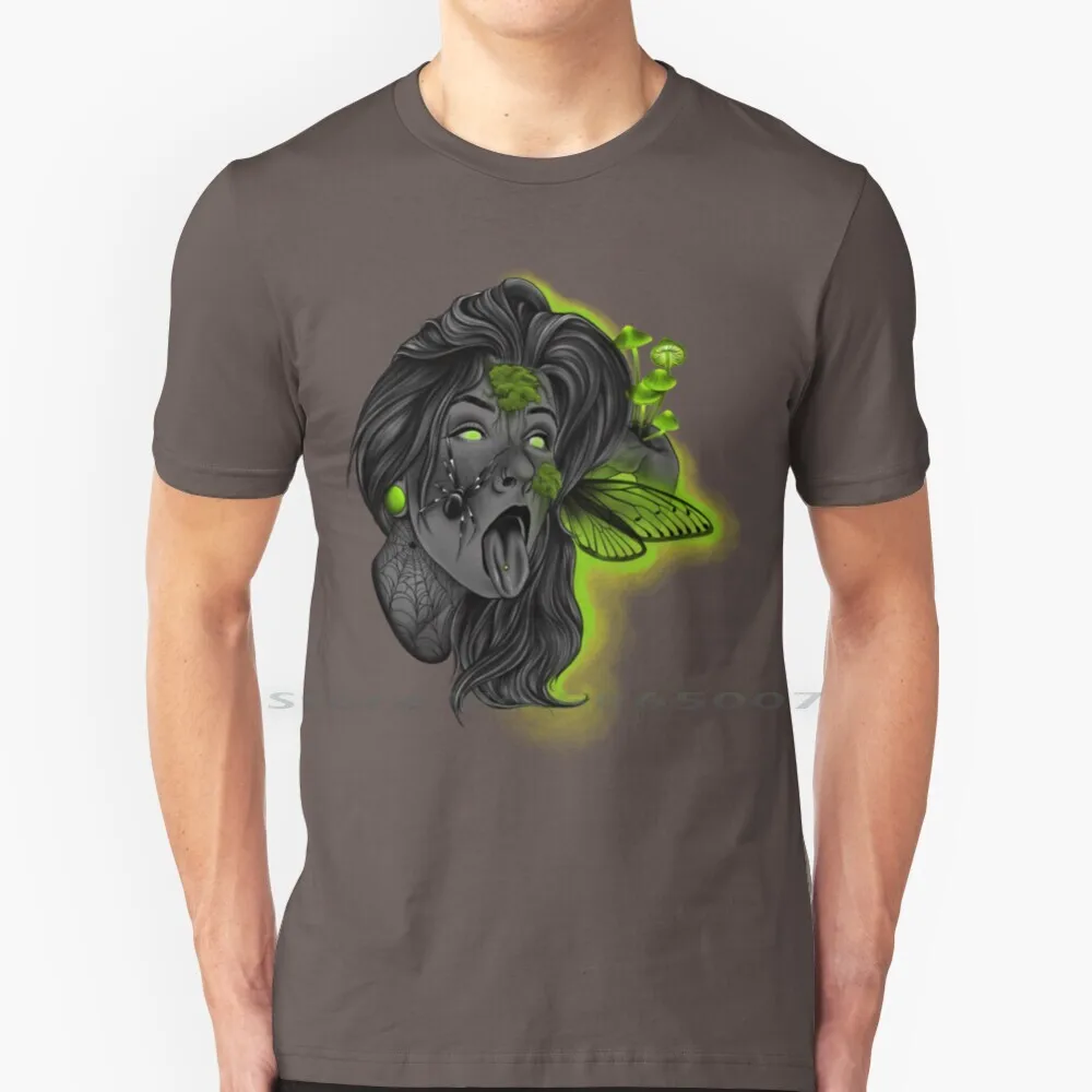 

I Am Decomposable T Shirt 100% Cotton Spider Mushrooms Fairycore Goblincore Self Portrait Cicada Alt Girl Big Size 6xl Tee Gift