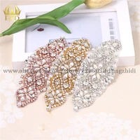 30pieces sewing on hot fix rhinestones sliver crystal beaded appliques wholesale for wedding dresses bridal headbands or sash