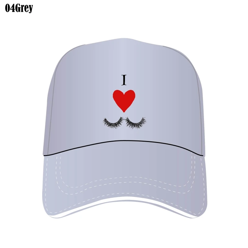 

Women Eye Lashes Love Style Cute 90S Print Bill Hat Bill Hats Cartoon Female Flat Brim Caps Print Ladies Fashion Graphic Bill Ha