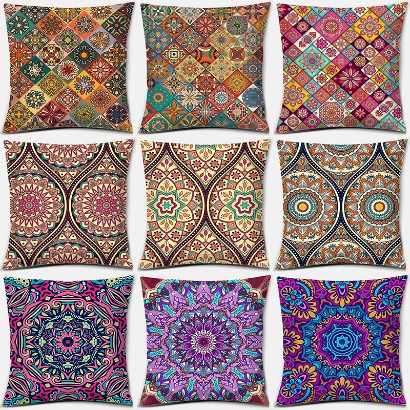 

Mandala Series Pattern Pillowcase Square Pillowcase Home Office Furnishing