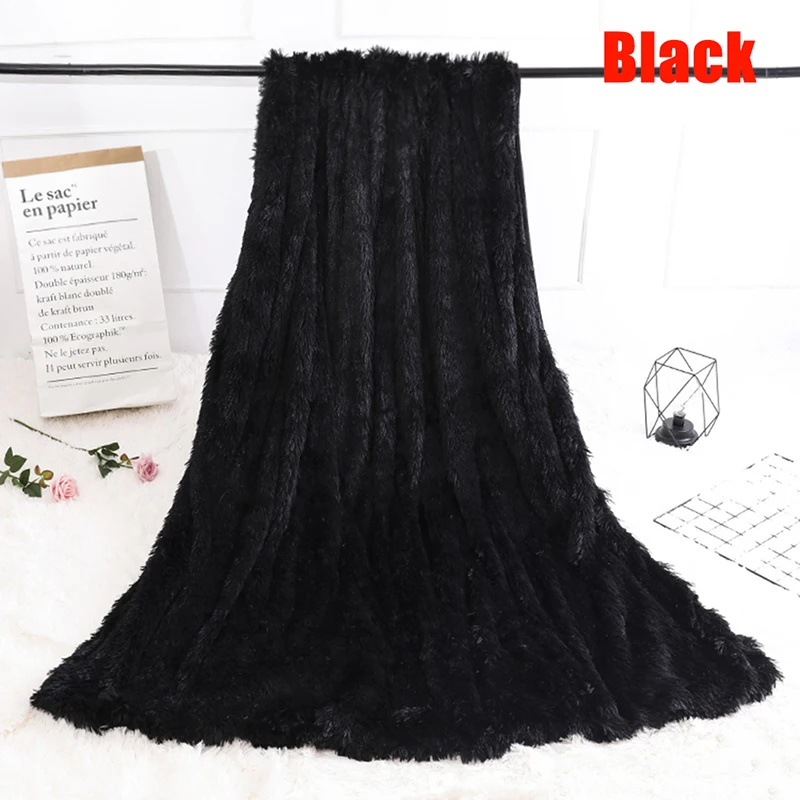 2022 пушистое меховое зимнее теплое одеяло офисный пушистый отдых клетчатый диван