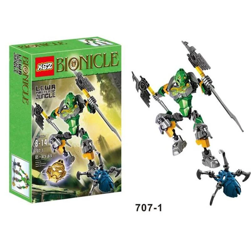 BIONICLE 707-1 экшн-фигурка джунглей лева камень Pohatu вода Галли строительные блоки игрушки для детей подарок для мальчика совместим с крупным бре...