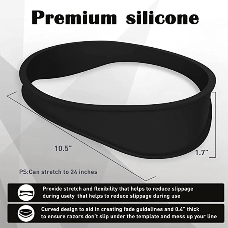 DIY Home Hair Trimming Home Haircuts Curved Headband Silicone Neckline Shaving Template and Hair Cutting Guide Hair Styling Tool images - 6