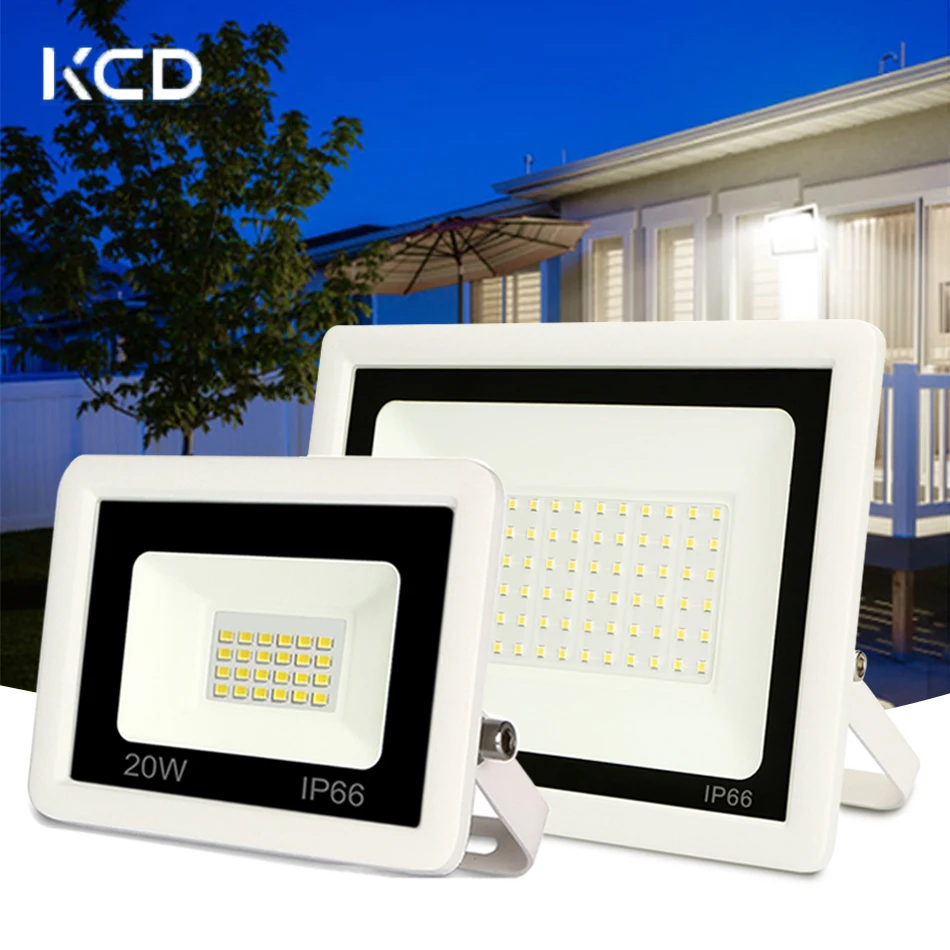 Outdoor LED Flood Light 20W 30W 50W Foco Led 220V Floodlight IP65 Waterproof Wall Spotlight Aluminum Reflector for Garden Porch