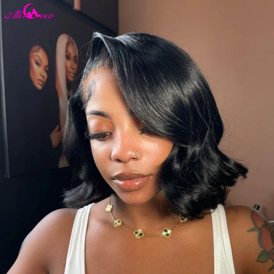 Парики #27 светлые на шнуровке фронтальные Боб человеческие волосы 13x4