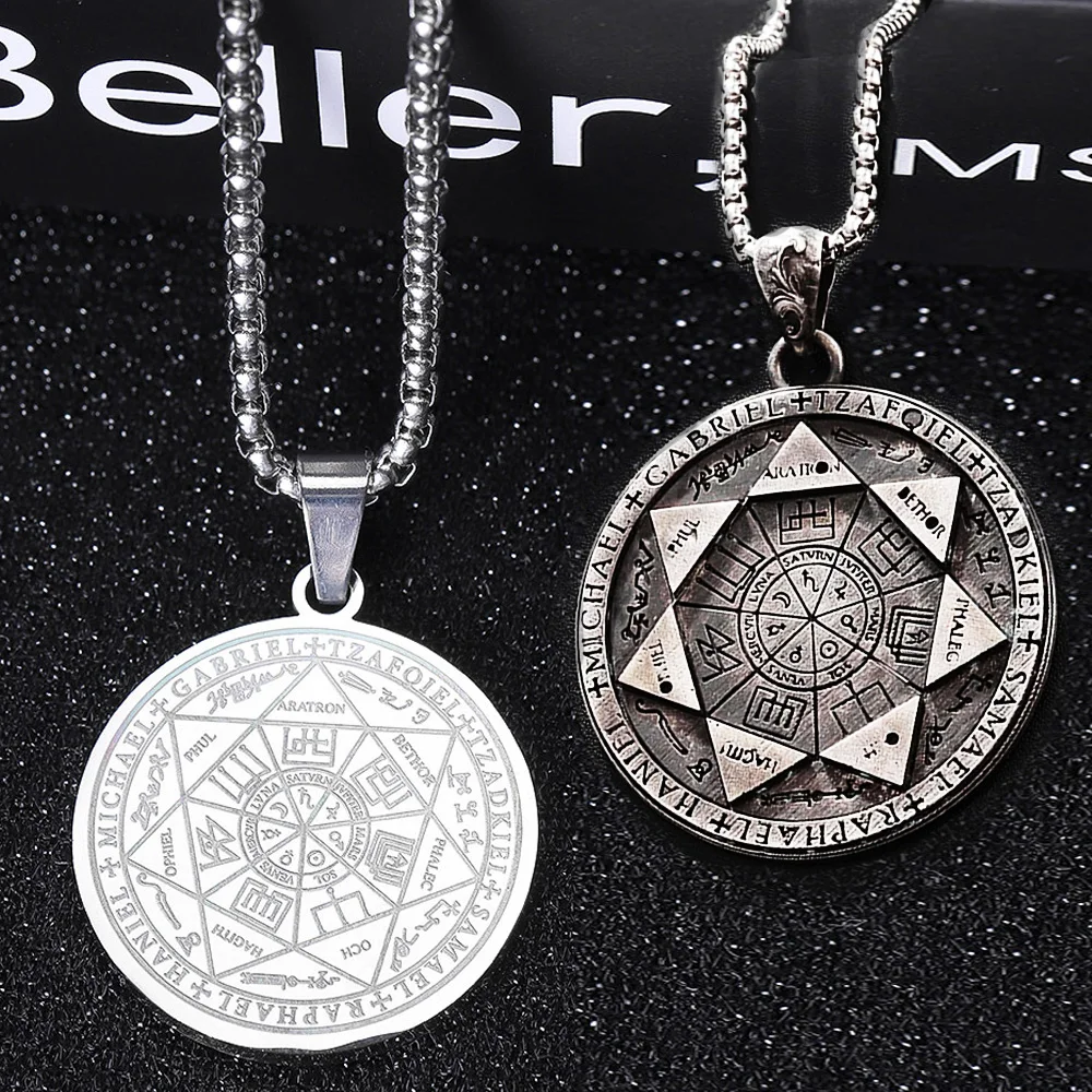 YILUOCD винтажное мужское ожерелье с подвеской в виде кольца искусственными знаками