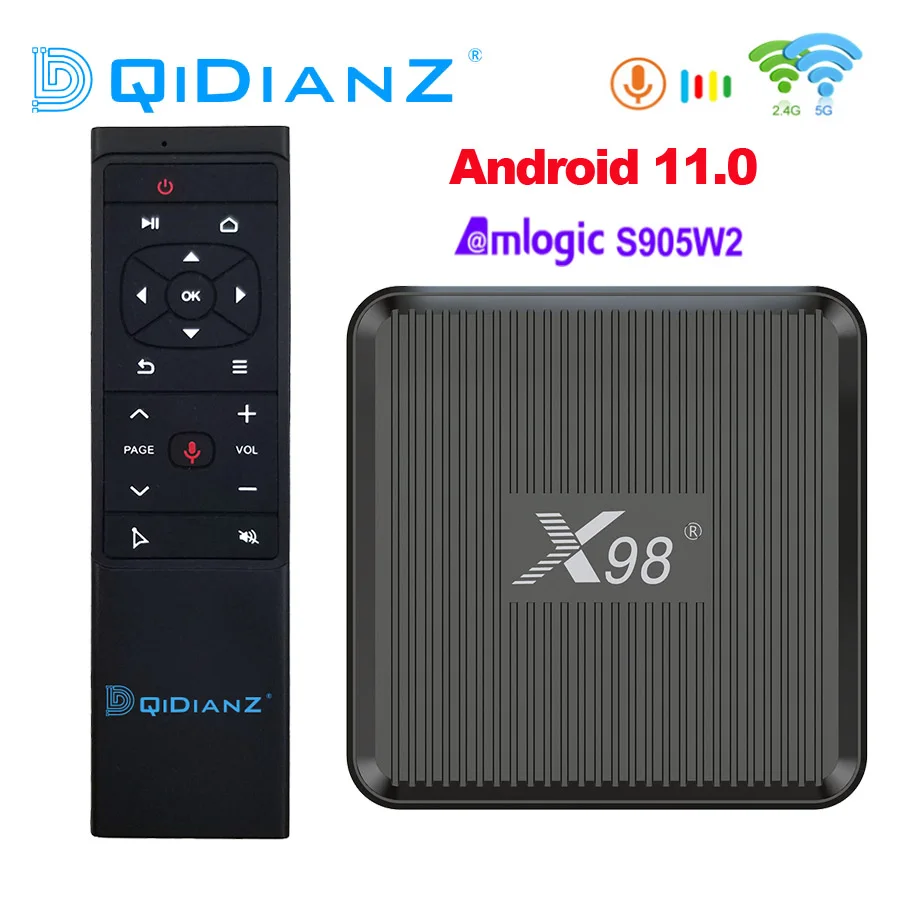 ТВ-приставка Android 11.0 X98Q Amlogic S905W2 четырехъядерный 2G16G X98 1G8G AV1 2 4G 5G Wifi - Цена: 1948.04