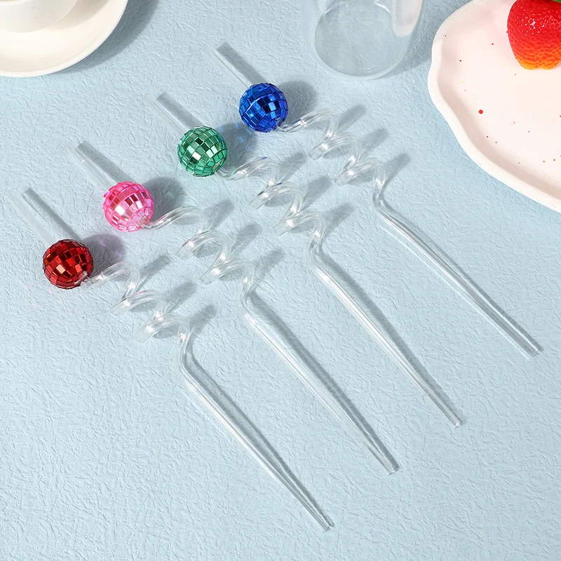 

1Pc Mirror Disco Ball Straws 70s Disco party Decorative Mini Disco Straw Birthday Wedding Bachelorette Hen Bar Party Decor