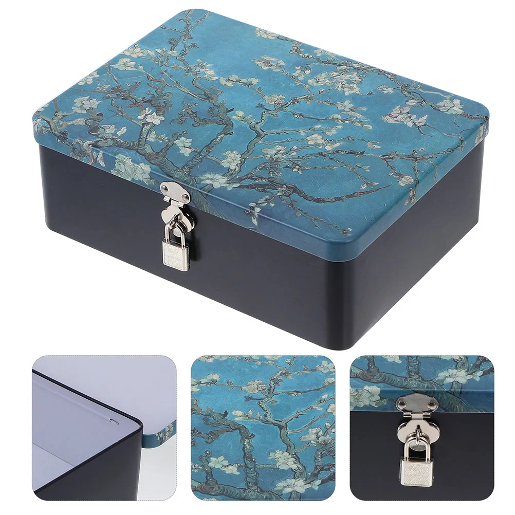

Tinplate Container Lockable Organizer Multi-functional Jewelry Box Sundries Container Jewelry Box